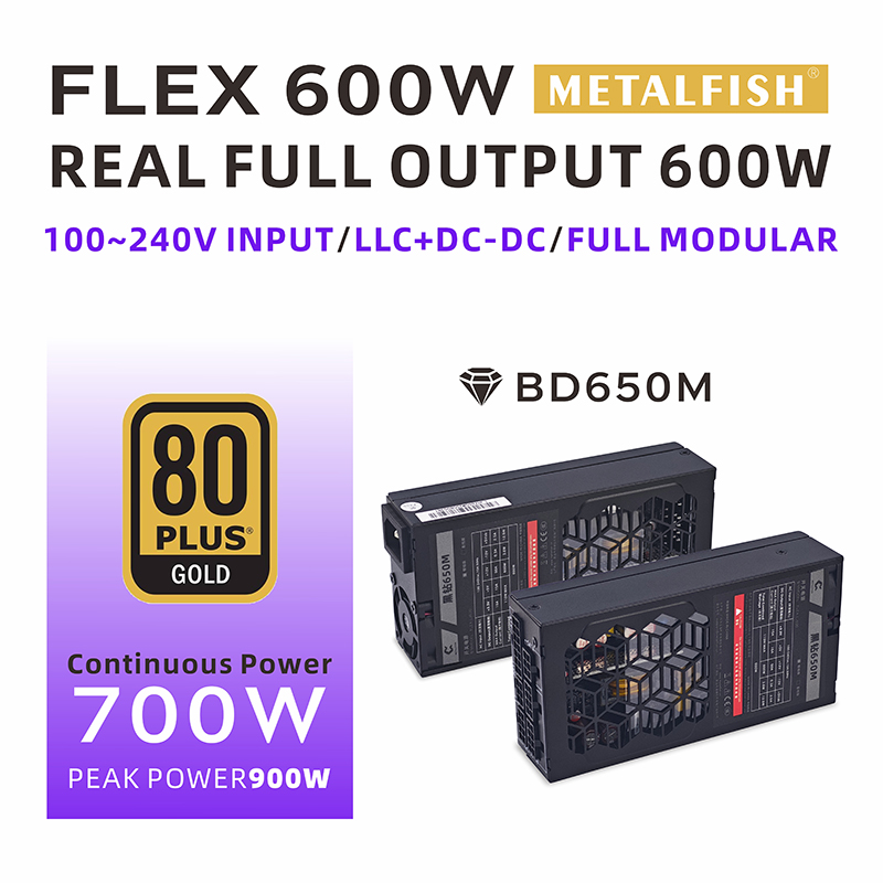 Flex Atx Power Supply 600W 1U - METALFISH Flex 600W مصدر طاقة معياري